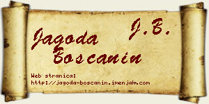 Jagoda Boščanin vizit kartica